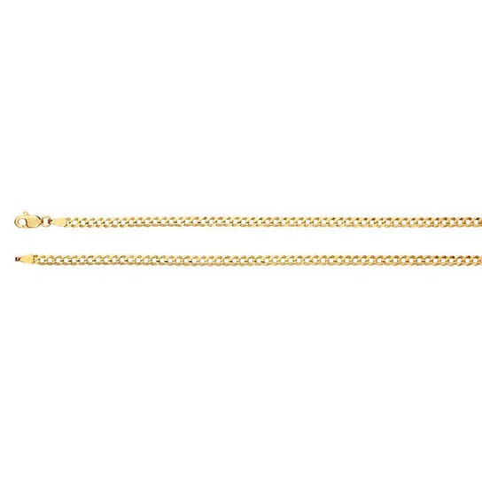 14K Yellow Gold 3.2mm x 18 inch Diamond-Cut Curb Chain