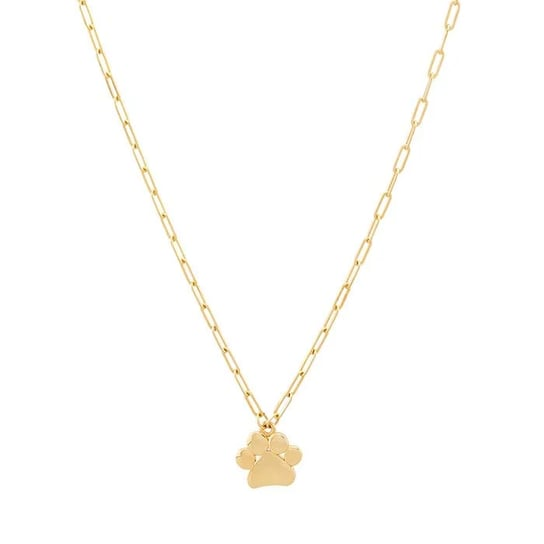 14K Yellow Gold Paw Necklace