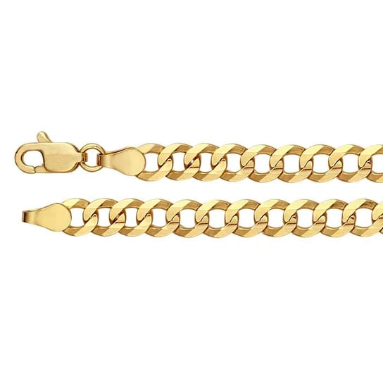 14K Yellow Gold 4.7mm x 20 inch  Diamond-Cut Curb Chain