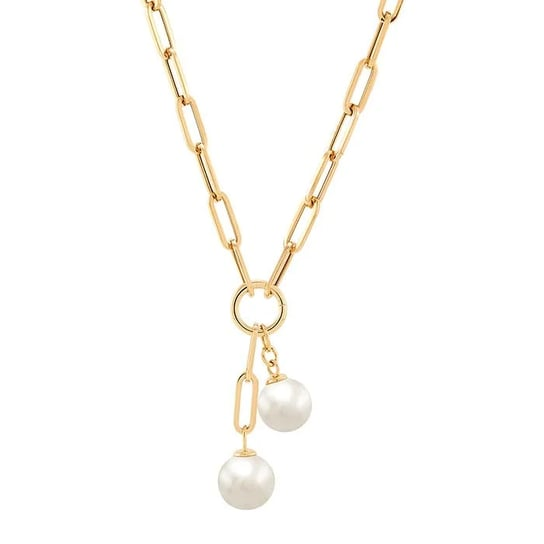 14K Yellow Gold Pearl Drop Necklace