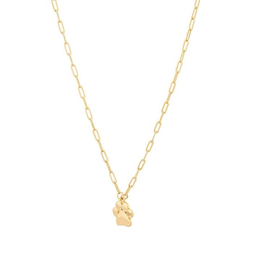 14K Yellow Gold Paw Necklace
