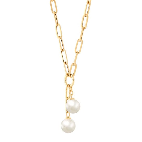 14K Yellow Gold Pearl Drop Necklace