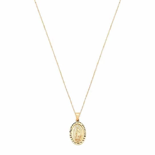 14K Yellow Gold Blessed Mother Necklace